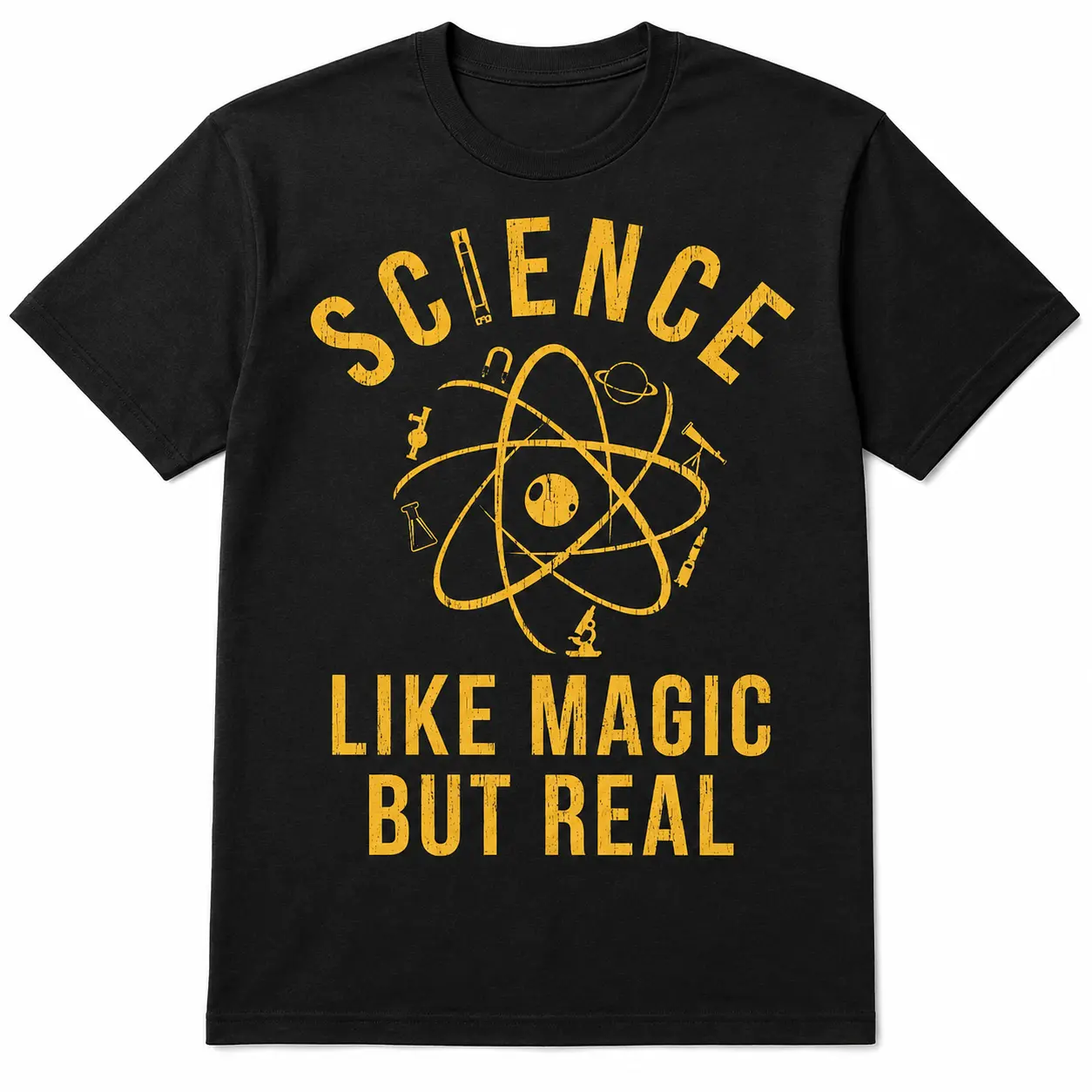 🧪🔬 Men's Science Like Magic Graphic T-Shirt, Funny Science Teacher Tee, Nerdy STEM Graphic Shirt, 100% Cotton, Unisex Fit, Casual Streetwear, Ships from USA