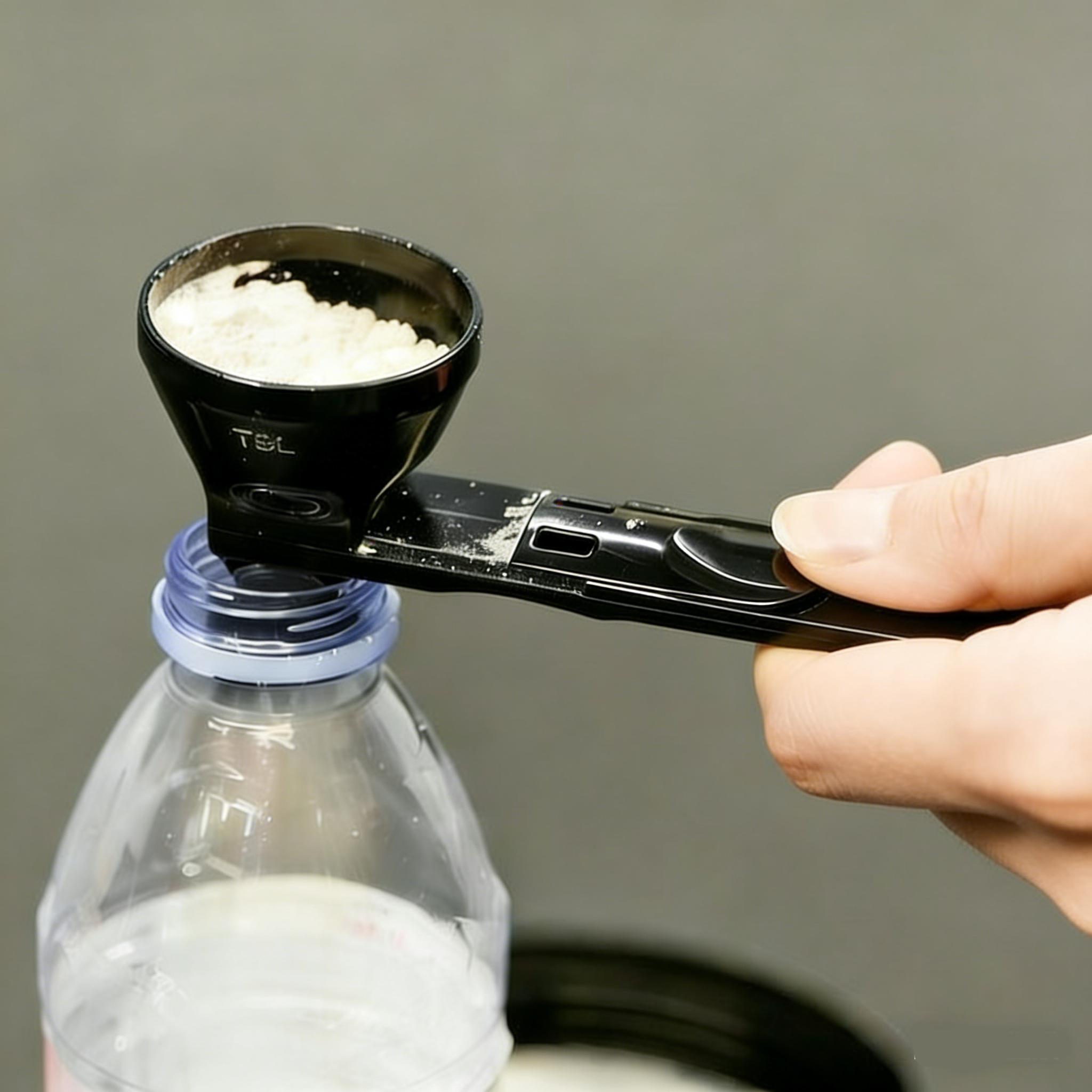 [Buy 1 Get 1 Free] Protein Powder Sliding Spoon,High Quality Funnel for Pre Workout Creatine Powder Formula,Coffee Milk Smoothie Chocolate Powder Kitchen Utensils BPA Free Plastic,Perfect Gift for Valentine's Day Father's Day Anniversary