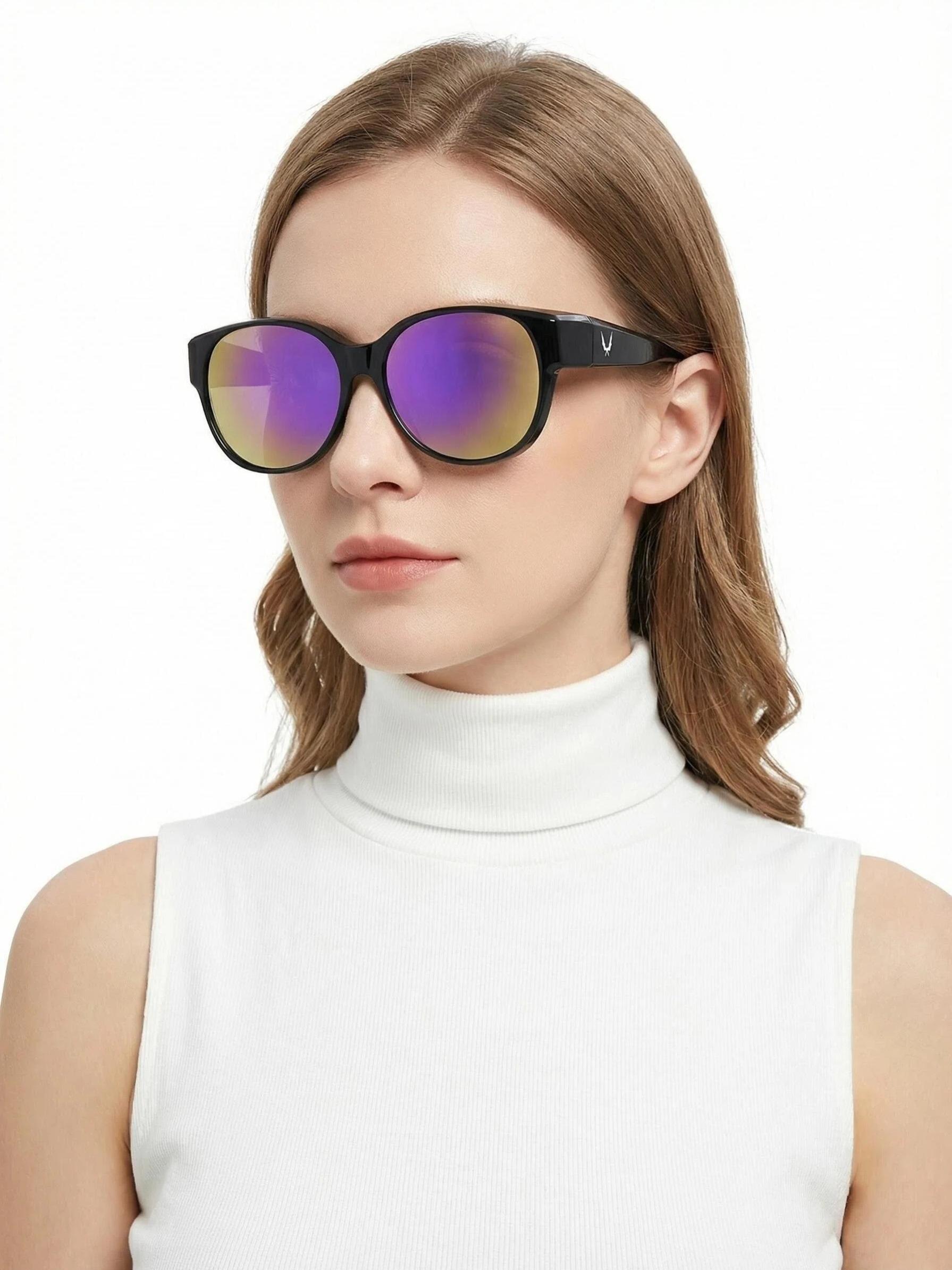 Women's Fashion Round Sunglasses, UV Protection Sun Glasses, Daily Wear, Travel, Beach Vacation, Driving, Outdoor Sports, Unisex