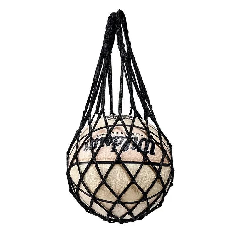 1count Ball Net Bag Basketball Tote Bag Youth Football Net Outdoor Sports Nylon Mesh Storage Ball Type Thickened Net Bag Ball Calcio