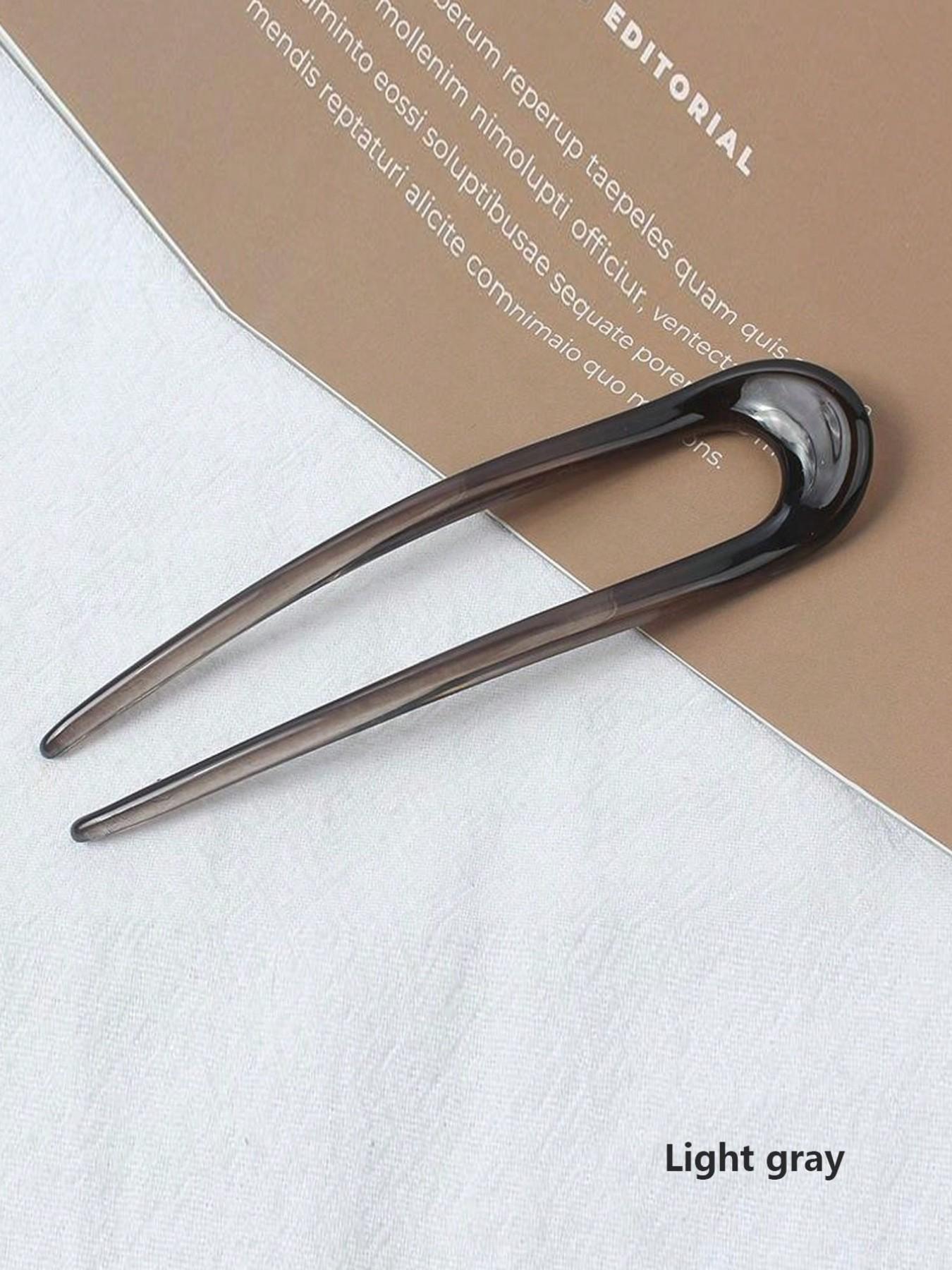 French Vintage Tortoise Shell Hair Pins - Cellulose Acetate U-Shaped 2-Prong Updo Chignon Clips for Women & s, Elegant Hairstyle Accessories, Vintage Hair Accessories, Natural Iridescent Finish