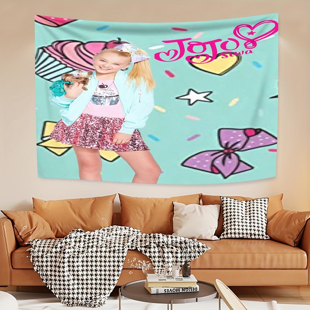 JoJo Siwa design  Tapestry, Exquisite Patterns, Soft Fabrics, Perfect for Sofa or Bed Decoration, Comfortable Home Decoration, Bohemian Home Decoration