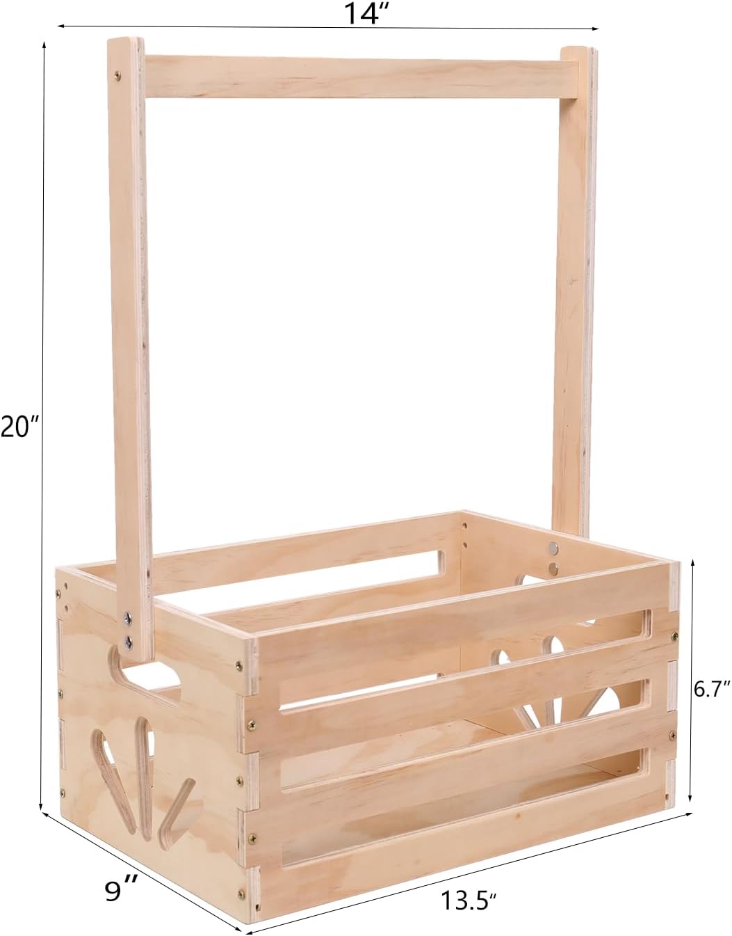 Wooden Baby Shower Crate Closet , Baby Storage nursery Crate Hamper with Handle, Gift Basket for Baby nursery Excluding hangers,Newborn Boy Girl Welcome Gift for New Mom Parents house organizers