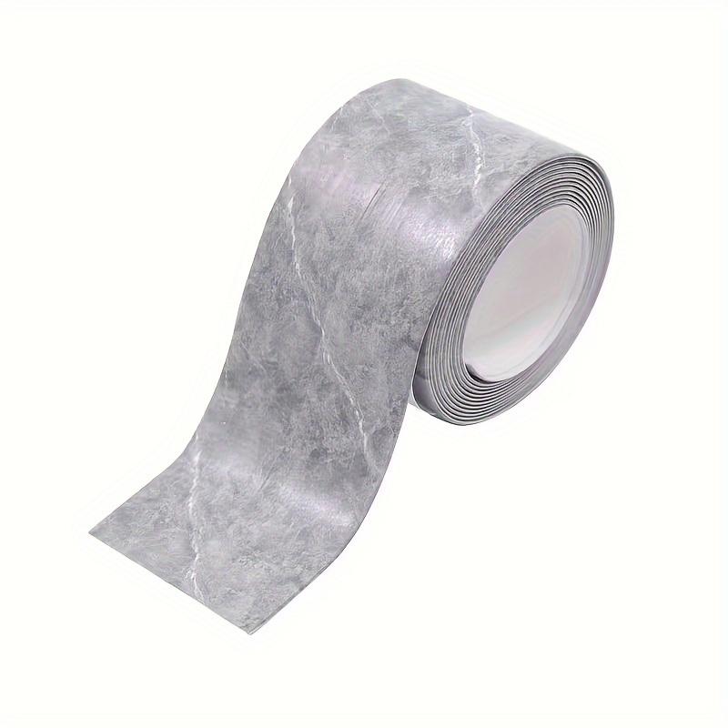 1/3 roll, 5 meters, self-adhesive waterproof sealing tape - marble pattern, PVC material, sandproof and durable, Waterproof Leak Proof, suitable for bathtubs, sinks, and toilets, Flexi Seal, Seal Protector, Long Lasting Adhesive, Leak Proof Design