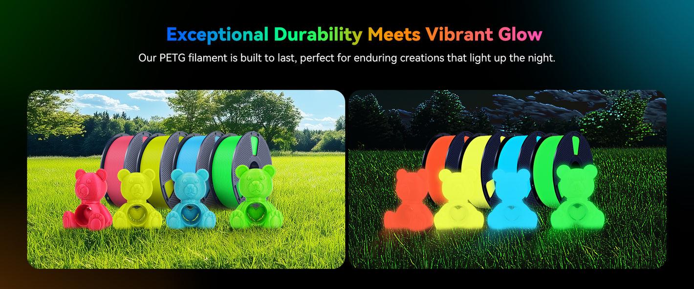 PETG Glow in The Dark (Luminous) SUNLU 3D Printer Filament 1KG