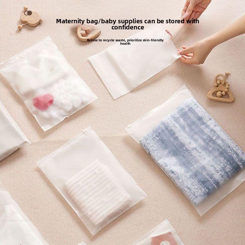 Premium Frosted Zipper Storage Bags - Waterproof, Reusable Travel & Closet Organizers
