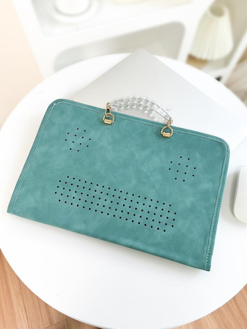 Cute Blue Commuter Laptop Bag, Laptop Sleeve, High-End Feel Notebook Protector Case, Stylish Handheld Computer Cover, Perfect for Daily Use