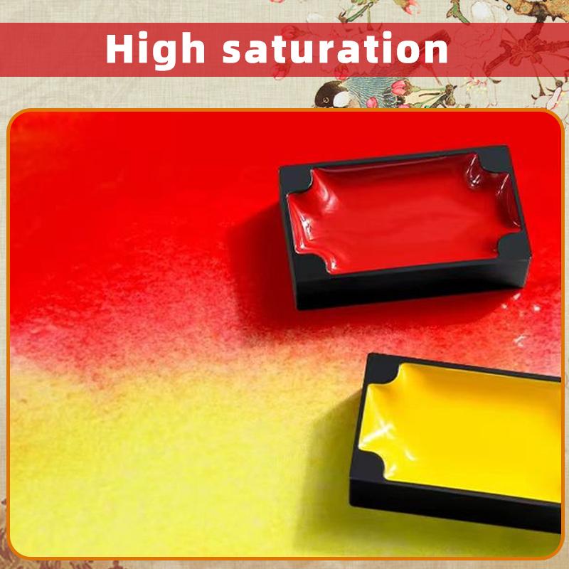 Chinese Painting Set, Professional Solid Gouache Pigment Kit for Artists, Beginners, Students, Portable Art Supplies for Landscape, Figure Painting, Perfect Gift for Drawing Lovers