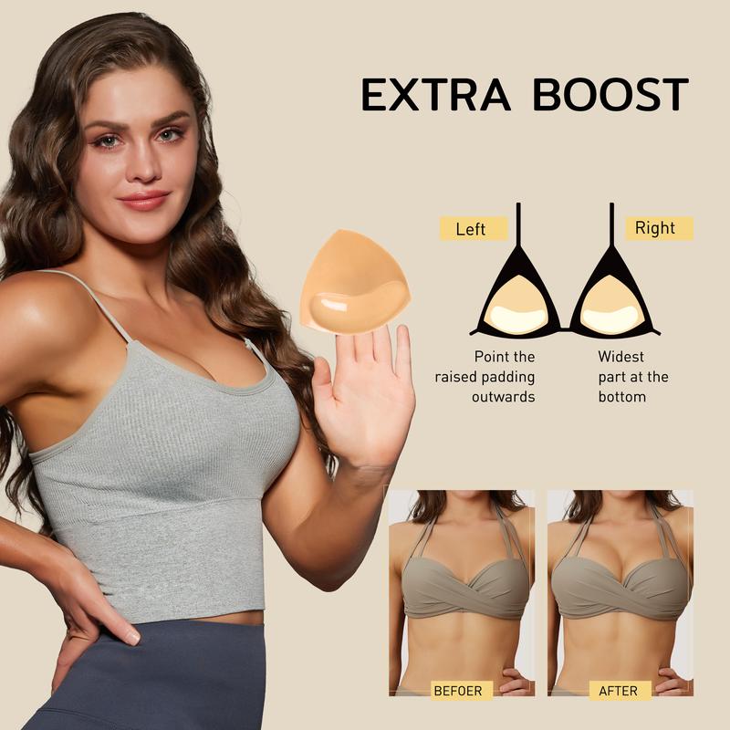 Niidor Sticky Bra Inserts, 1 Pair Pack Bra Pad ,Instant Boosts Double Sided Adhesive Bra Cup, Thighs outfit Enhancer,Ultra Boost Inserts Womenswear Accessories,Lady Underwear, Feminine Clothing, push sticky pads, sticky inserts, sticky bra push,Outdoorfun