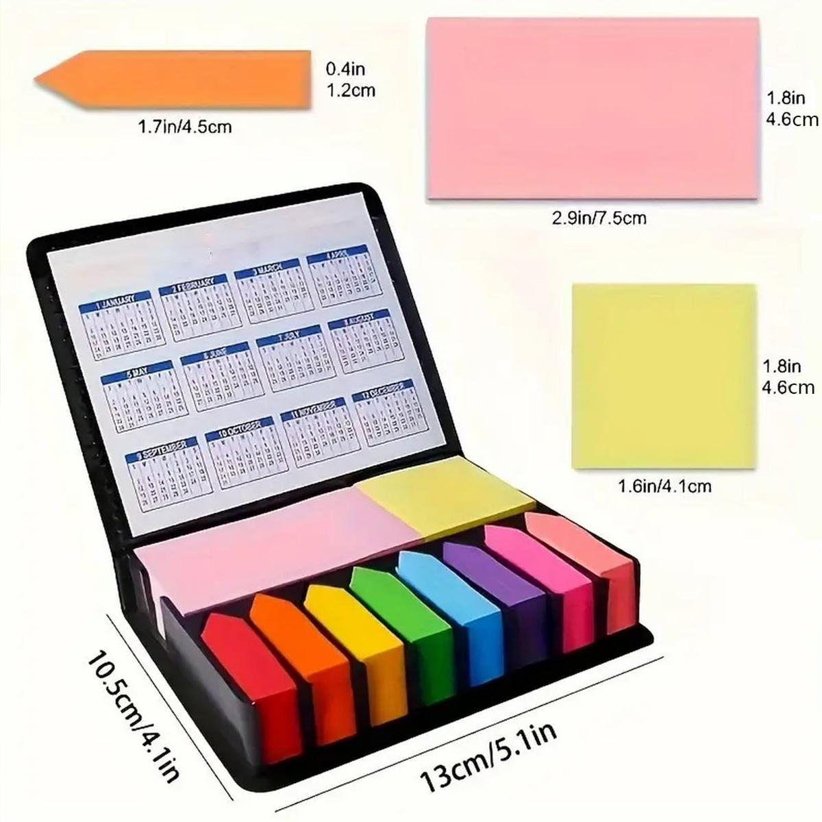 Nice Paper Cute Boxed Self-Sticky Notes, Memo Pad Set, Total 2000 Pcs Page Colorful Makers Tabs, Arrow Flag Colored Labels, Adhesive Stickers, Widely compatible with Business, Studying, Working and home Use.