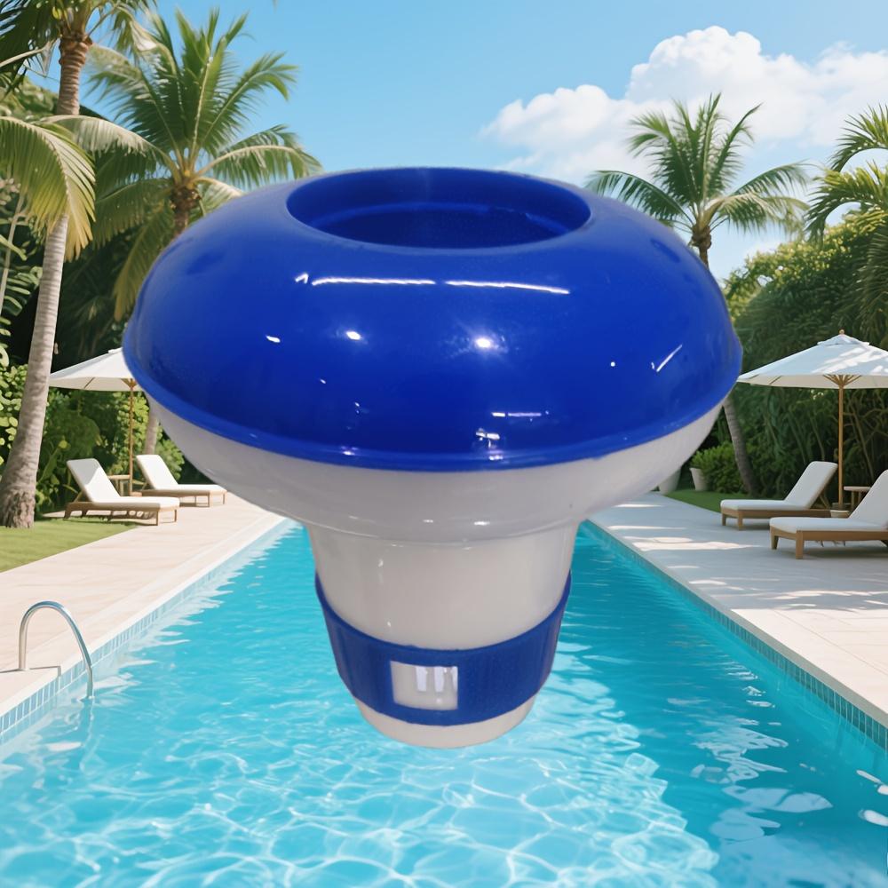 2PCS Pool Floating Chlorine Tablet Dispenser, Automatic Chlorine Releaser for Swimming Pool, Hot Tub and Spa Sanitizing, Durable Plastic Material, Stable Floating Design to Prevent Settling, Simple Functional Pool Care Accessory, Pool Accessories