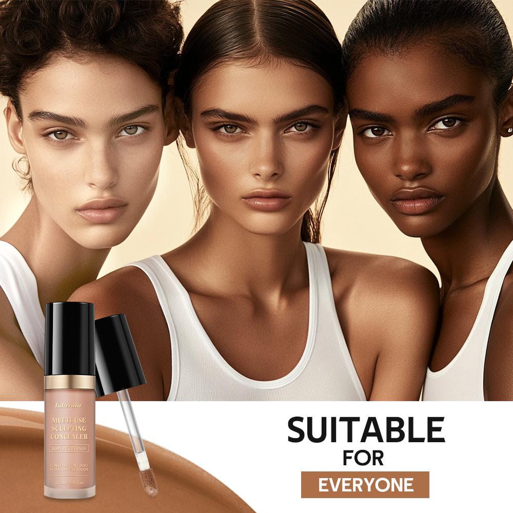 lakerain Multi-use Sculpting Concealer, High Coverage, Long-Lasting Matte Finish, All-in-One For Concealing, Contouring & Highlighting, Natural Flawless Makeup, Skin-Friendly Formula, Multiple Shades Options, Must-Have Cosmetics for Women