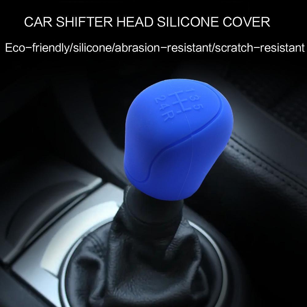 Upgrade Car Gear Shift Knob & Shifter Knobs & Handbrake Cover Set, High-Temp Resistant Silicone Non-Slip Design, Universal Fit for Manual Transmission Cars & SUVs, Durable Anti-Dust Automotive Interior Accessories.