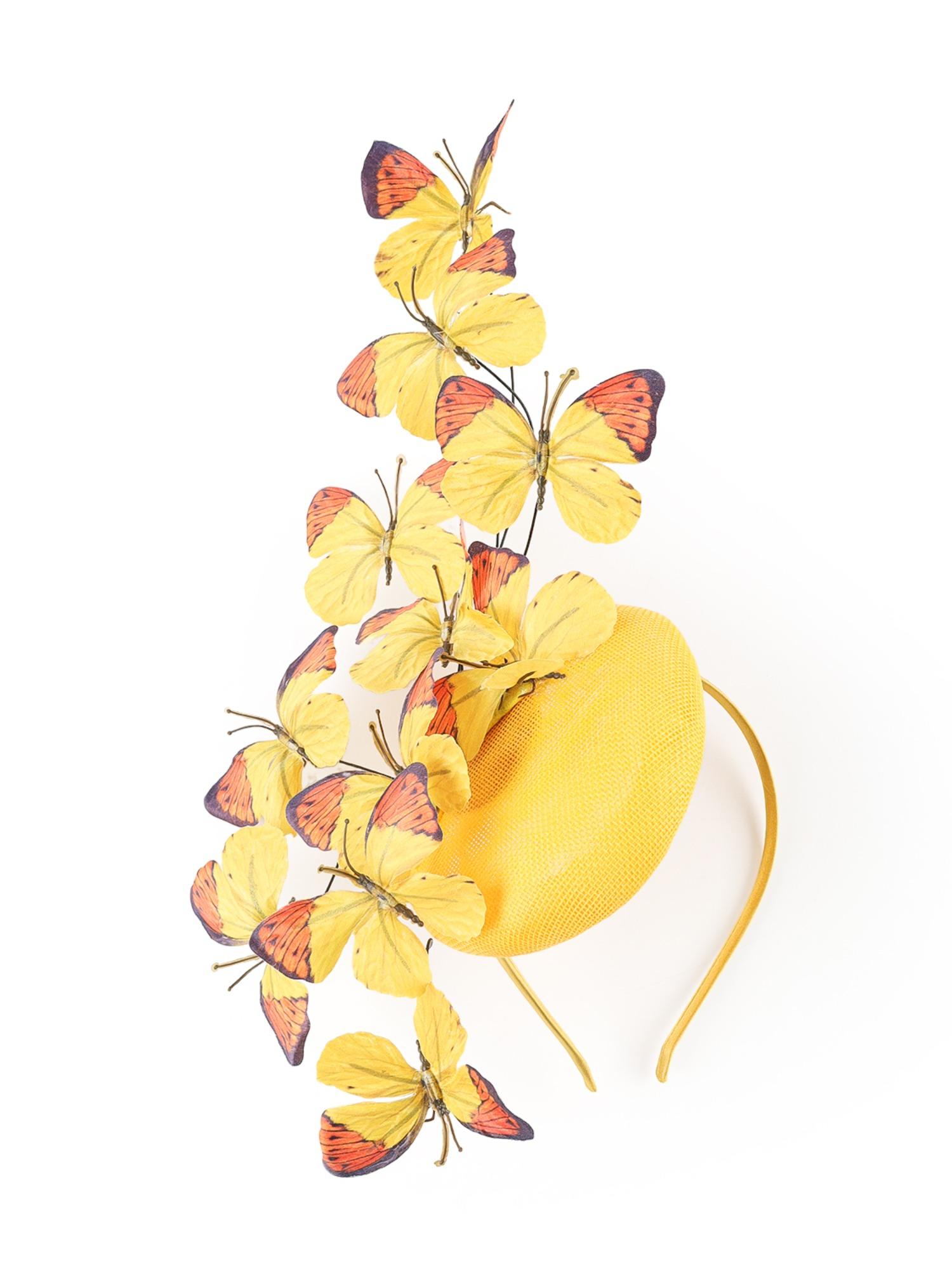 Butterfly Fascinator Hat Feather Tea Party Hat Monarch Butterfly Headband Fascinators for Wedding