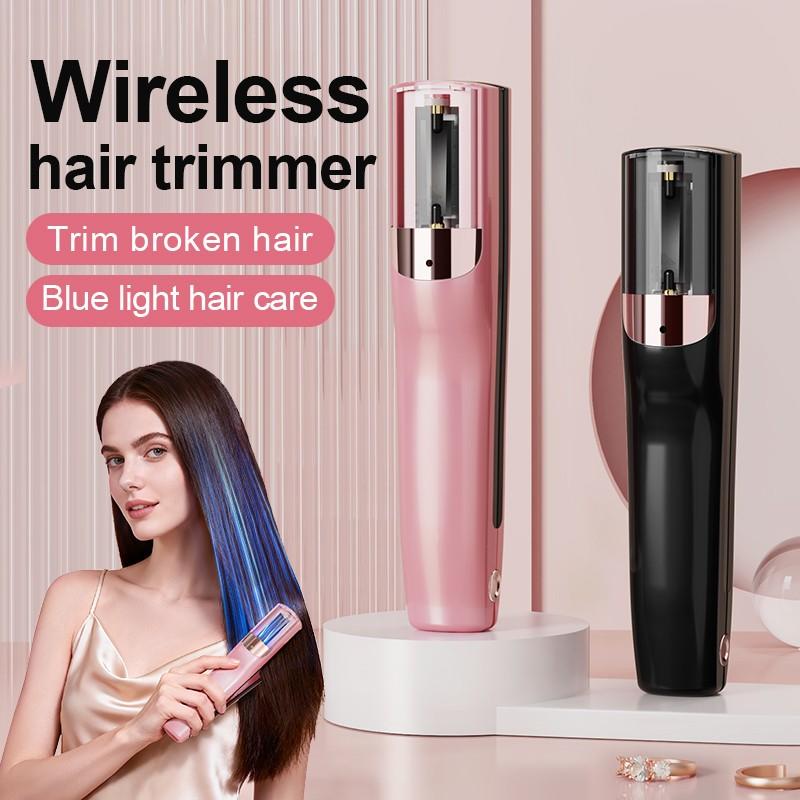 Hair trimmer, rechargeable wireless trimmer, women's split hair clipper, wireless automatic split hair removal device, used for damaged hair care, removing split and broken hair, split hair clipper, 1 automatic electric trimmer, ideal gift for women, Moth