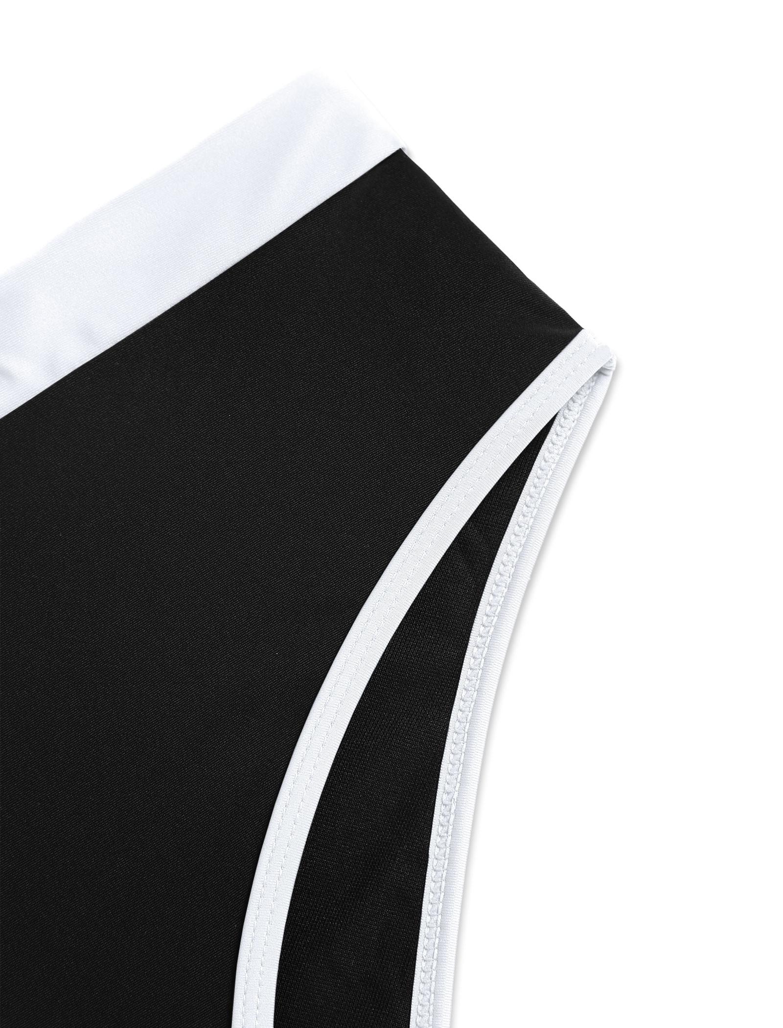 Women Summer Beach Fashion Color Block Swimsuit High Waisted Set Two Piece Bathing Suits