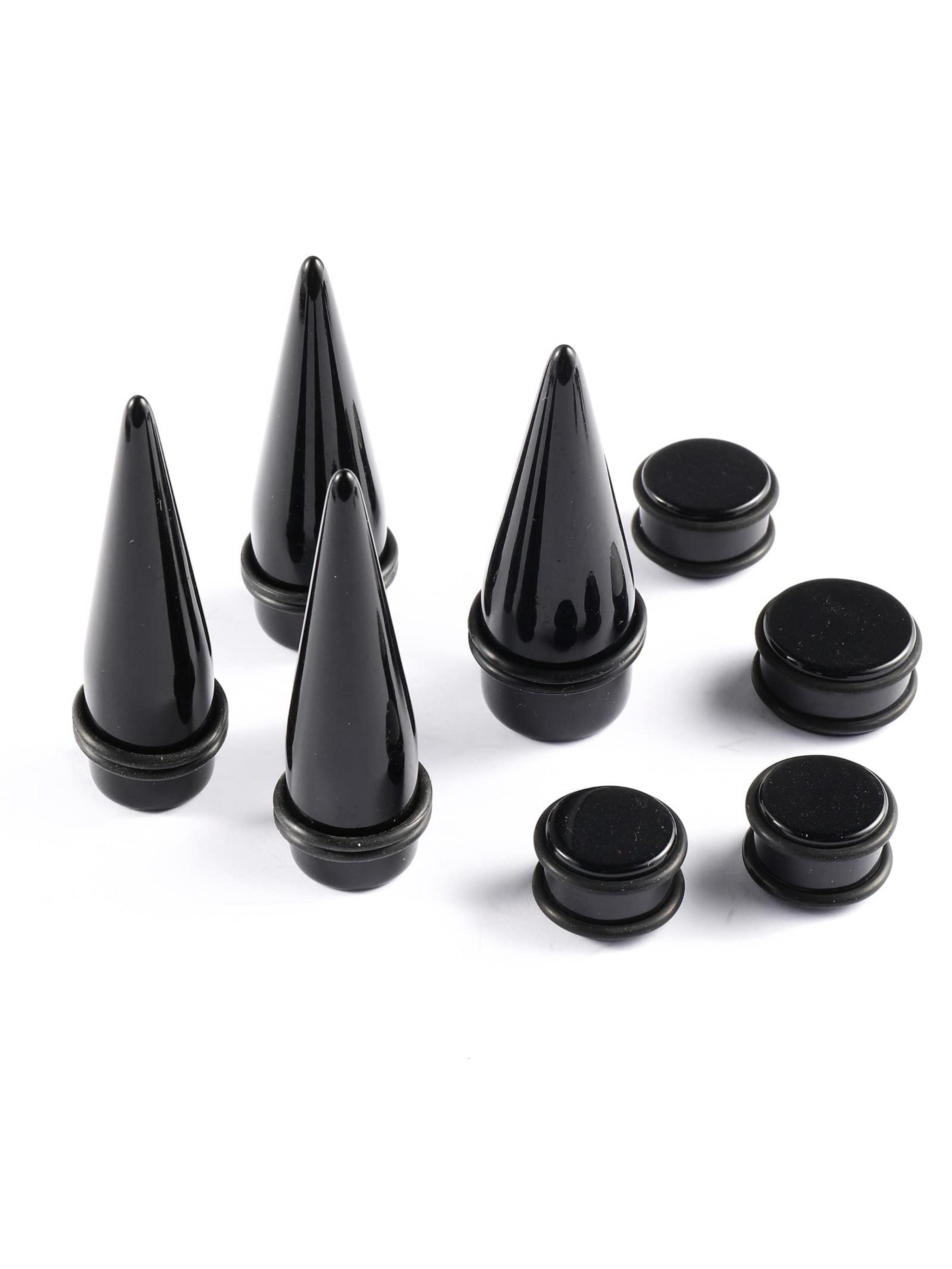 Ear Stretching Kit Gauges 24 Pieces Big Gauges 10mm-20mm Ear Gauges Expander Set Acrylic Ear Tapers and Plugs Body Earring Piercing Kits Black Color