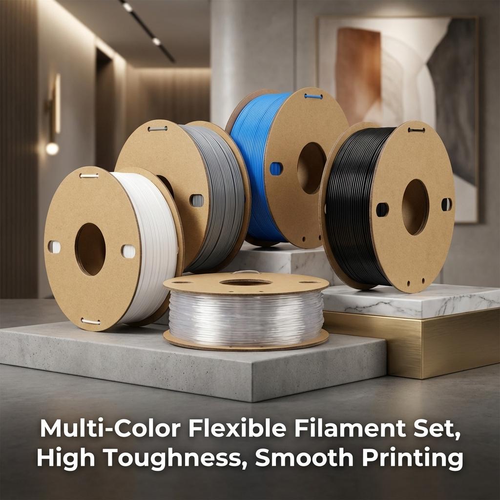 Tpu Filament 1.75mm 250g X 2 Set, Flexible Rubber-Like 3D Printing Material, High Elasticity Tpu for Phone Cases, Shoes, Fdm Printers
