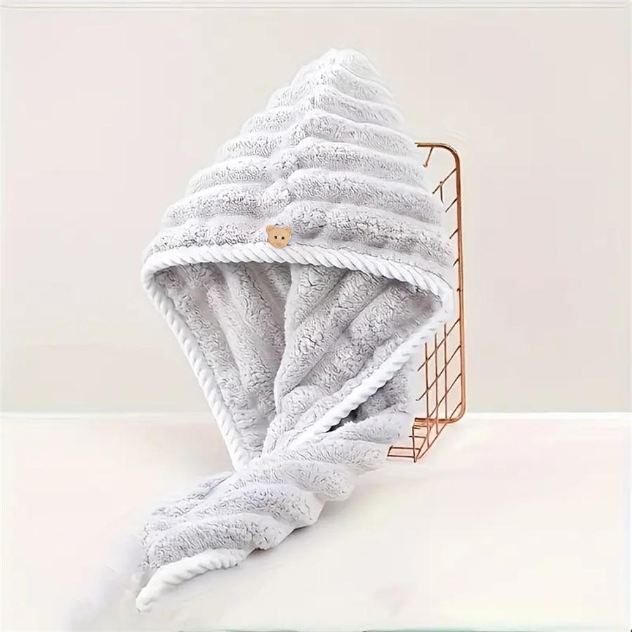 3 Pcs Premium Quick-Drying Microfiber Hair Towel Wrap, Super Absorbent, Soft & Comfortable, Ideal for Frizzy Hair, Lightweight Bathroom & Home Essential