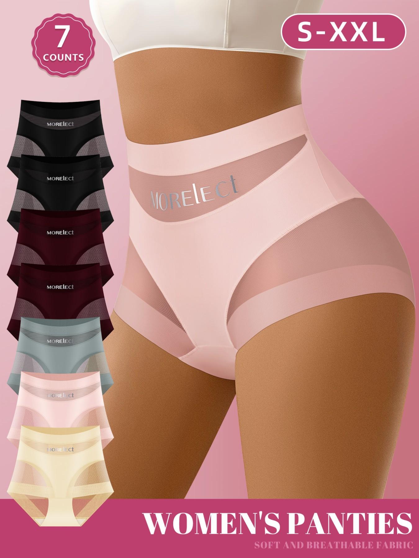 Women's High-Waisted Underwear Set, Soft Breathable Fabric, Comfort Fit Design, Ideal for Daily Wear, Sizes S-Xxl Available, High Waisted Briefs