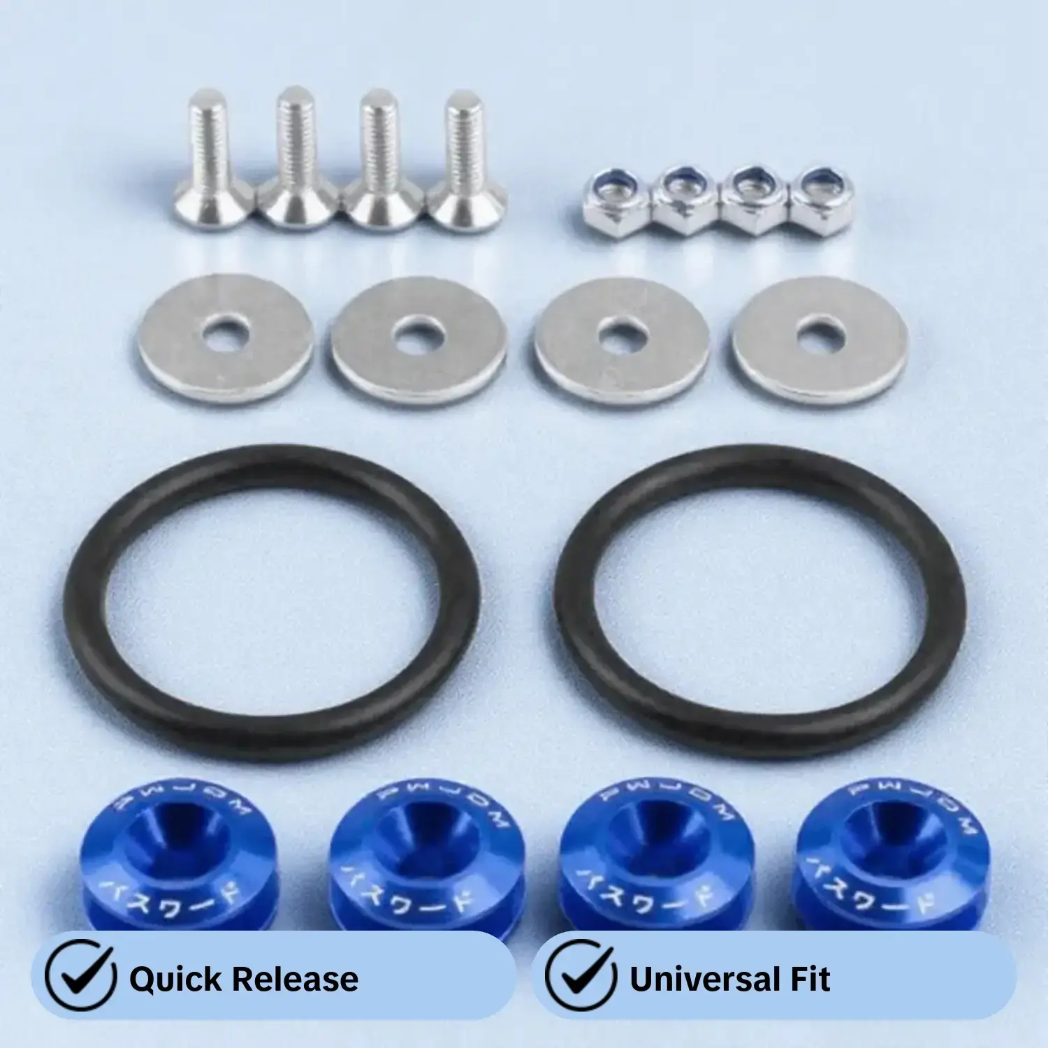 Car Quick Release Fastener Kit, Universal Bumper Trunk Lock System, Car Hood Fasteners with Locking Washers, Suitable for Various Models, Automotive Accessories, Car Accessory