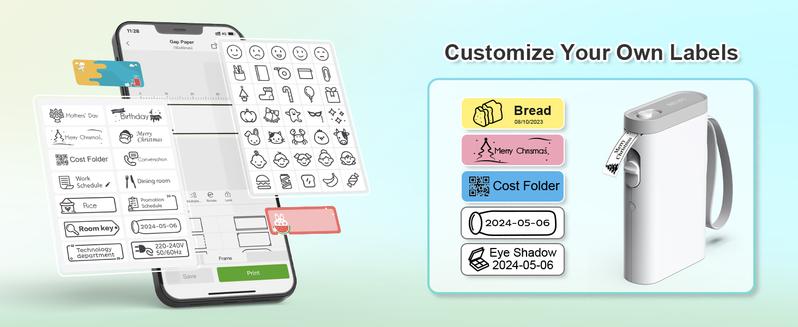 Genuine P31S and P21 Label Printer Tape, (14x40mm(0.59"x1.57"),Adapted Label Print Paper, 180 Tapes/Roll