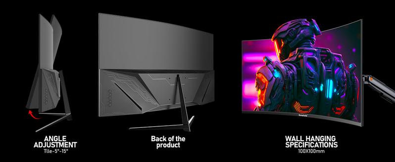 32 inch Curved Monitor 144hz/180hz Gaming Monitor 1500R QHD (2560x1440p) Computer Monitor Screen with FreeSync, DisplayPort, HDMI, Wall Mountable