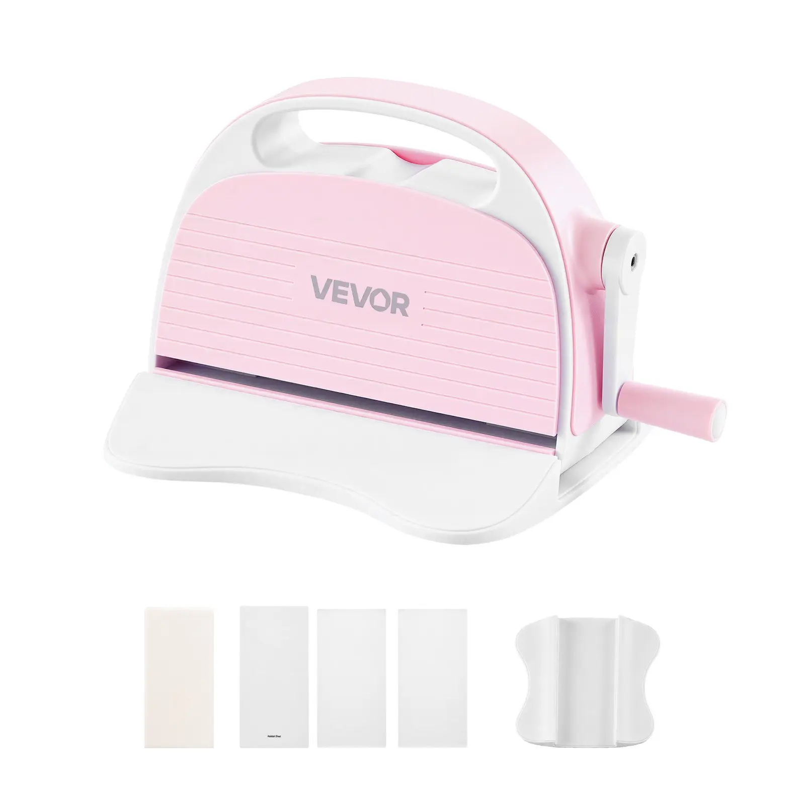 VEVOR Manual Die Cutting and Embossing Machine, 3" Opening, Portable Die Cut Machine with Cutting Plates, Ergonomic Handle, Easy to Store, for Arts and Crafts, Scrapbooking, Card Making, Crafting