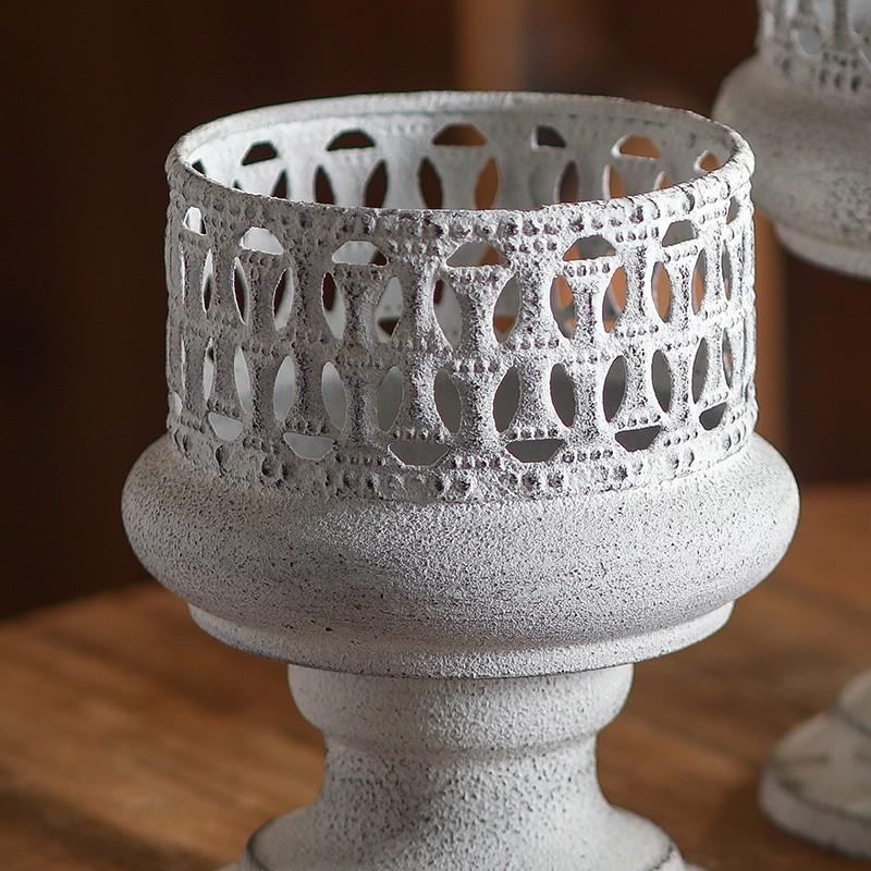 Vintage Distressed Candle Holder, American Industrial Style, Romantic Candlelight Dinner Decor, Nostalgic Guesthouse Display Idea