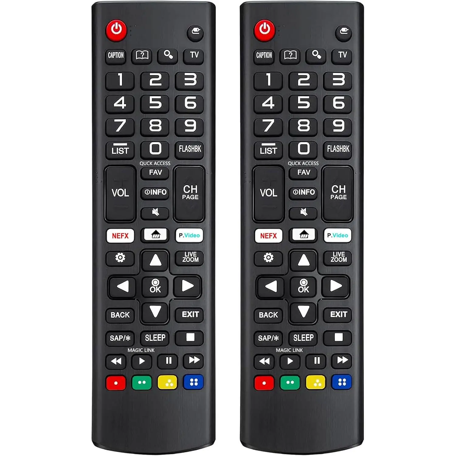 2PCS NEW Replacement Remote for LG Smart TVs, Universal Remote Control for LG All Models LED LCD OLED HDTV 3D Smart TVs AKB75095307 AKB74915305 AKB75375604 AKB73715608