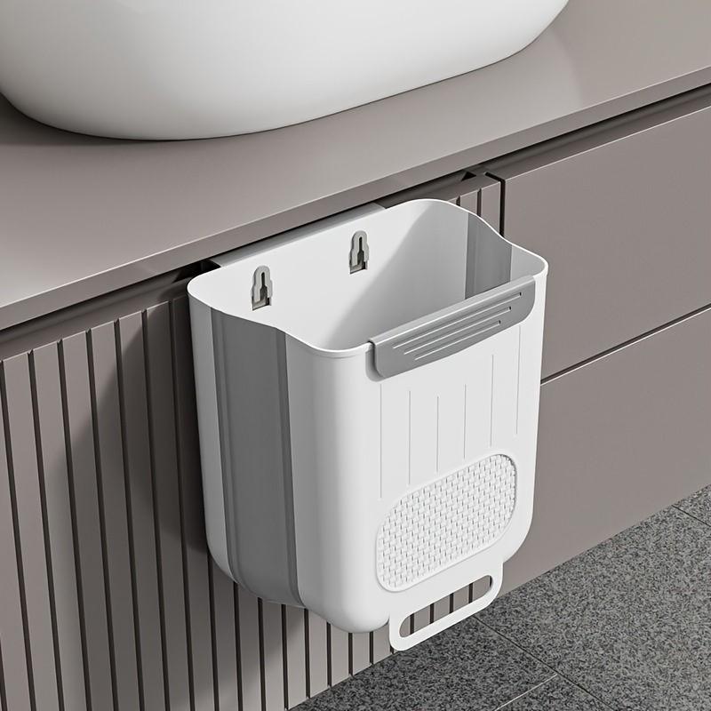 Wall-Mounted Foldable Kitchen Trash Can, Space-Saving Waste Bin, Easy-Clean Garbage Disposal, Perfect for Small Kitchens