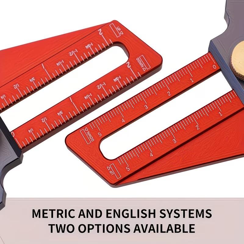 Aluminum Woodworking Height Gauge, Dual Scale Vernier Caliper, Manual Measurement for Desktop Saw and Router Table, No Battery Required
