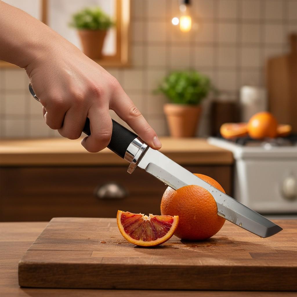 1/2 set of professional kitchen knives, Special kitchen knives with multi-functional features, Japanese-style kitchen knives with straight and fixed blades, Stainless steel, Japanese chef knives, fruit knives, Cutting