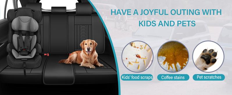 Leatherette Seat Covers for Toyota RAV4 2013-2026 Full Set | 5-Seat Outdoor Ready | Stain-Resistant Breathable | Airbag Compatible Non-Slip Durable Protector