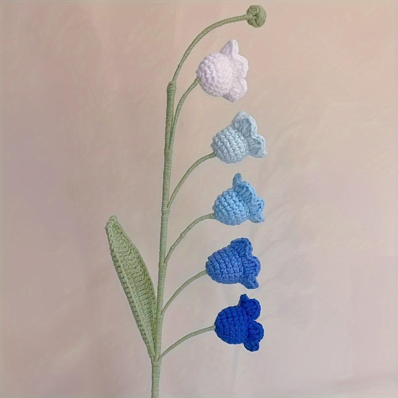 Handcrafted Crochet Flower Bouquet Set - Artificial Lilies, Carnations, Tulips & Forget-Me-Nots - Fabric Floral Arrangement for Christmas, Graduation, & All Seasons Decor - Tabletop Display