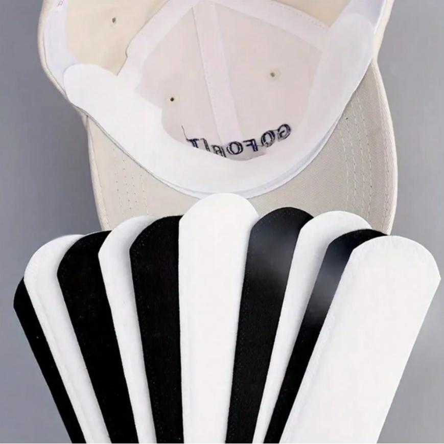 20-Pack Sweat-Proof Hat Lining Pads, Disposable Adjustable Hat Protection Stickers, Brim and Collar Pads, Inner Liner Guards