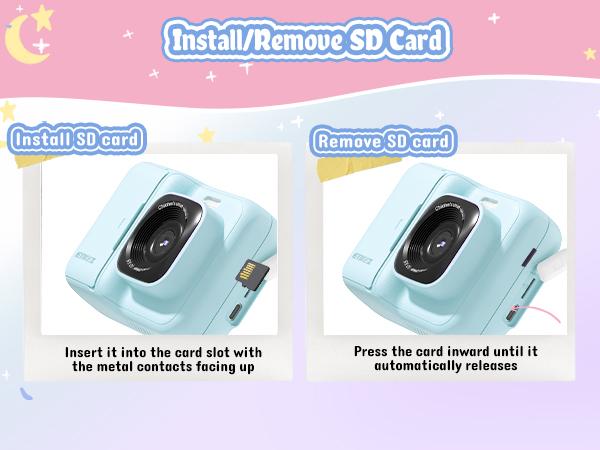 Instant Print Camera for Kids, HD Digital Camera, Christmas Birthday Gifts for Kids, Portable Toy Camera with 32GB SD Card & 3 Rolls Printing Paper
