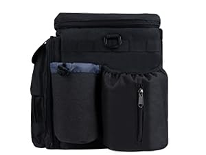 Patrol Bag Law Enforcement Police Gear Bag, Car Front Seat Organizer Tactical Officer Duty Bags, Police Car Accessories for Passenger Seat, Multiple Compartment Molle Webbing Removable Shoulder Strap