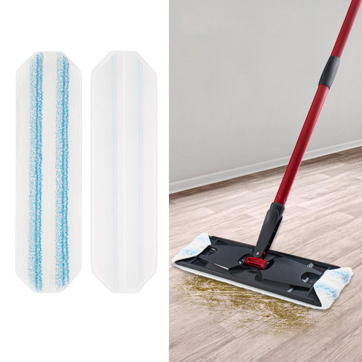 2/4 Pcs Vileda Flat Mop Replacement Pad, Fits Vileda H2pro Mop Head, High-Efficiency Cleaning, Reusable Washable, Kitchen Bathroom Accessories