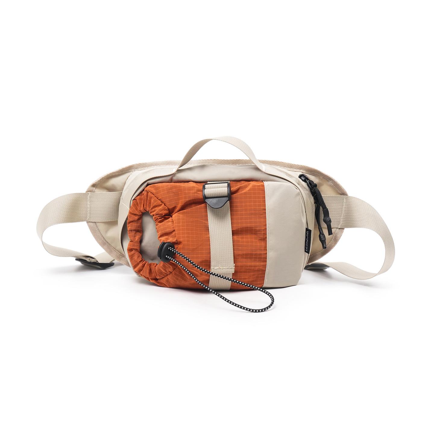 Unisex Lightweight Durable Colorblock Outdoor Sling Bag - Adjustable Strap, Water Bottle Slot, Crossbody Chest Pack for Camping, Hiking