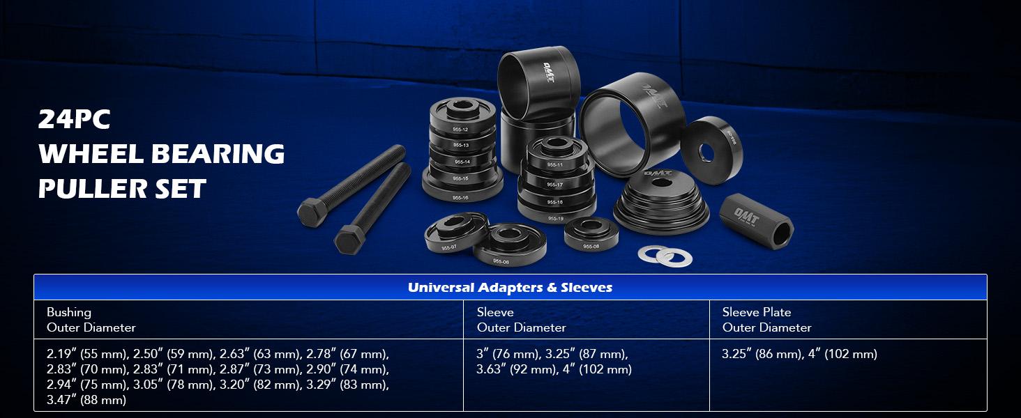 Orion Motor Tech 38pc 2-in-1 Bearing Press Kit, Front Wheel Bearing Removal Kit with Sliding Screws Sleeves, 5 T Wheel Bearing Separator Puller Set with 2" & 3" Jaws, Bearing Puller Tool Set with Case Repair Toolkit, Limited Time Deal Orion Motor Tech 38pc 2-in-1 Bearing Press Kit, Front Wheel Bearing Removal Kit with Sliding Screws Sleeves, 5 T Wheel Bearing Separator Puller Set with 2" & 3" Jaws, Bearing Puller Tool Set with Case Repair Toolkit, Limited Time Deal