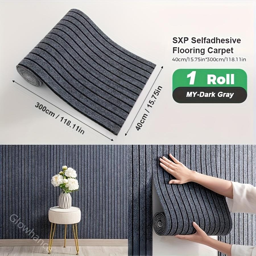 1 Roll 5mm Thick Self-Adhesive Foam Floor Mat, Reusable Non-Slip Kitchen Rug & Cat Scratcher Pad, 118.11"x15.75"