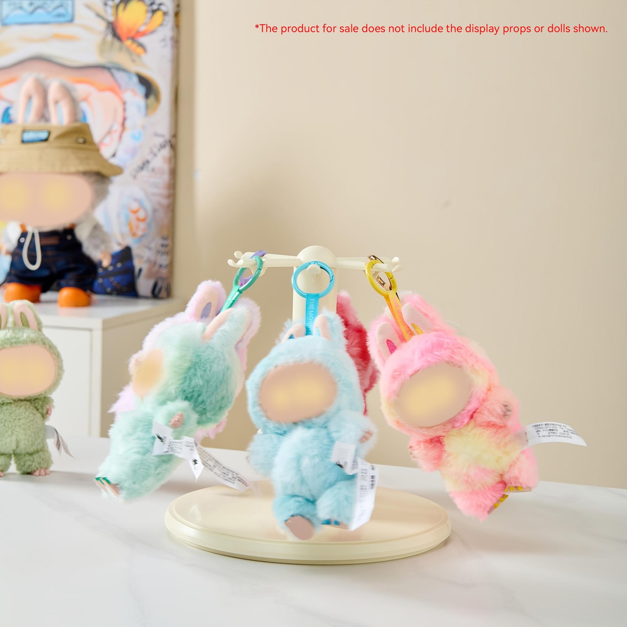 Plush Hanging Display Storage Box, Dustproof Organizer Boxes, Partially Rotatable Design, Transparent Dustproof Cover, Suitable for Pop Plush Toys, Labubu, Skullpanda