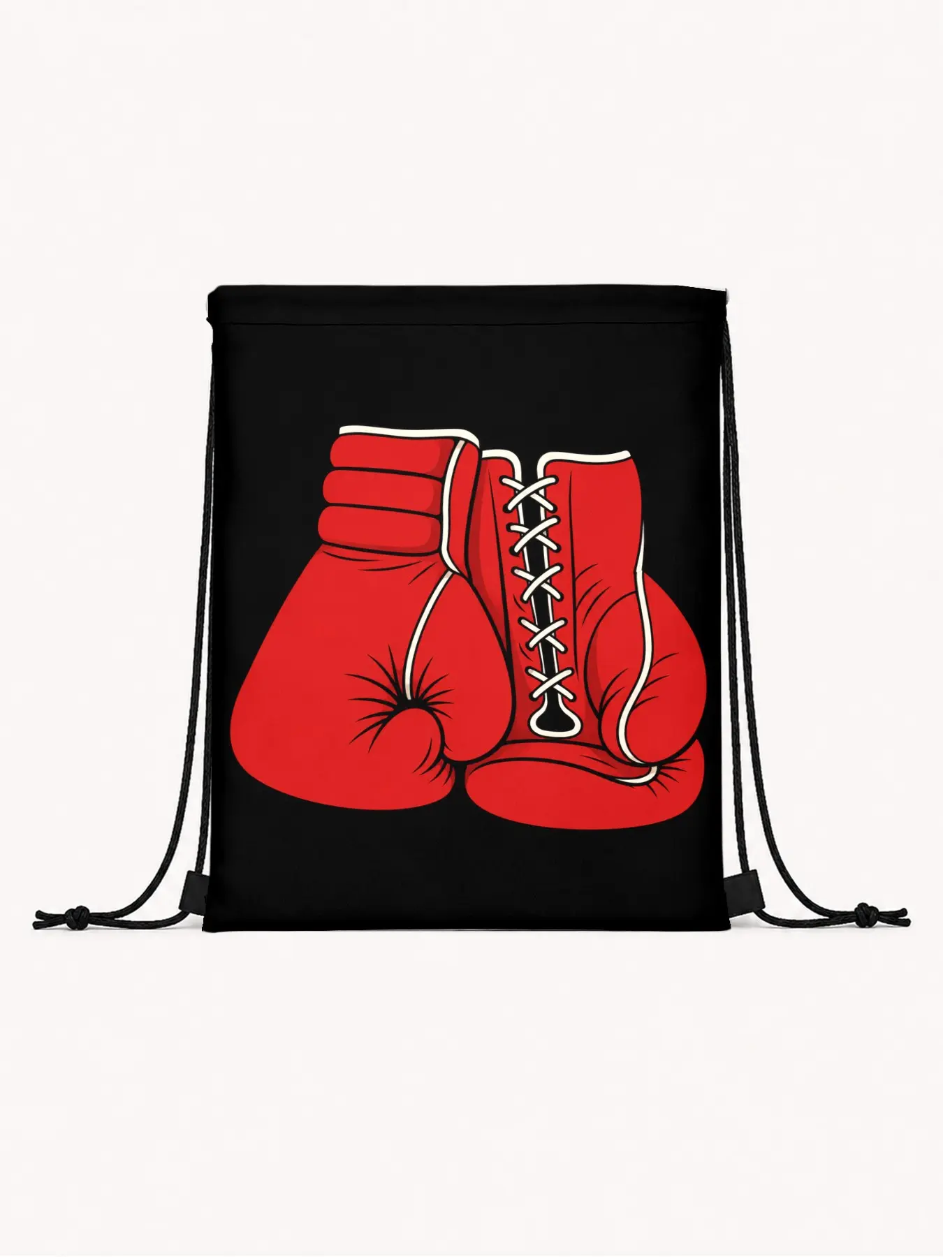 Boxing Gloves Drawstring Backpack, Waterproof Large Capacity, Lightweight Fitness Bag, Ideal for Training, Gym, Travel, Gift for Boxers, Gym Drawstring Bags