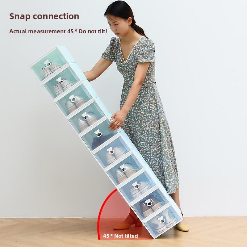The new multi-color plastic shoe box can be stacked and durable storage and finishing boxes. The drawer type is easy to open and close. It is suitable for storage of a variety of shoe types and saves space. Artifact