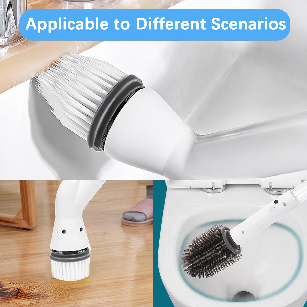 Electric Spin Scrubber with 4 Replaceable Brush Heads for Different Scenarios, Cordless Home Cleaning Electric Spin Scrubber with 4 Replaceable Brush Heads for Different Scenarios, Cordless Home Cleaning