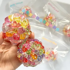 Creative colorful ice cubes noisy ball handmade ball kneading music explosion beads decompression toy decompression artifact