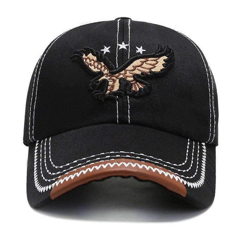 Eagle Embroidered Baseball Cap Fitted Snapback Hats for Men and Women, Trendy Streetwear Breathable Casual Outdoor Hat, Embroidered Caps