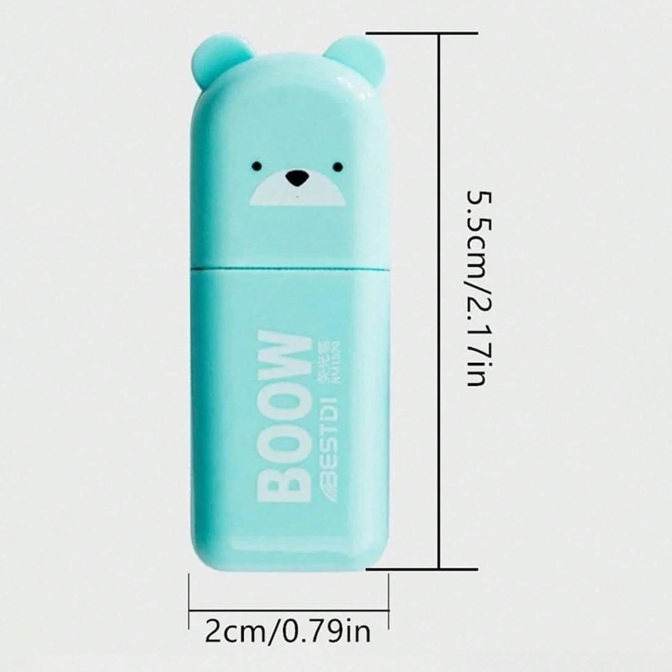 Cute Bear Design Highlighter Pen, 6 Counts/set Mini Colorful Highlighter Pen, Writing Pen for Students, School, Office, Home