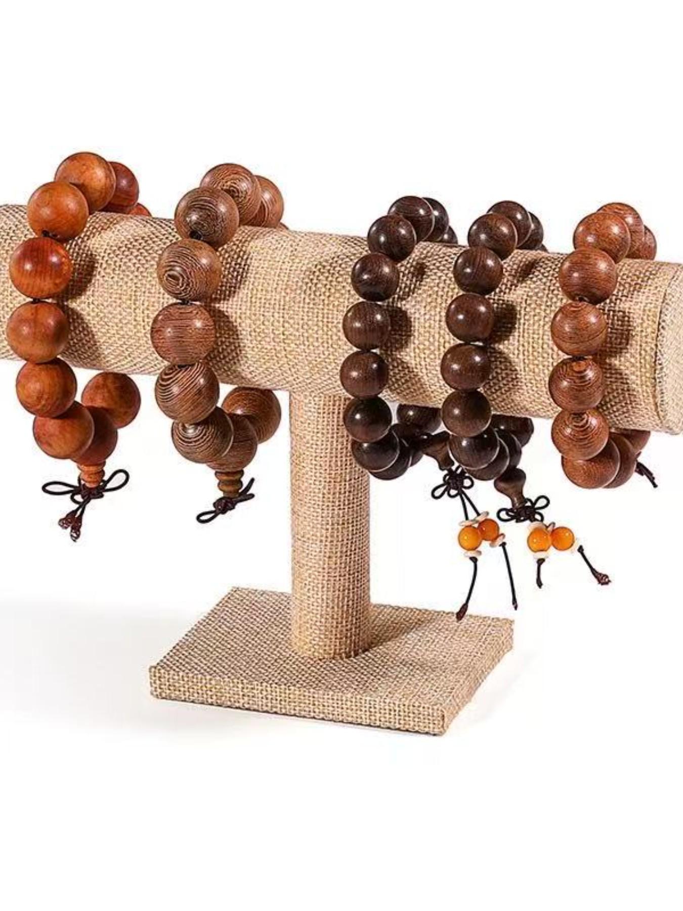 1pc Velvet Single Layer Three-Tier Bracelet Stand, Jewelry Display Rack, Watch Wristband Hairband Organizer, Jewelry Props Showcase